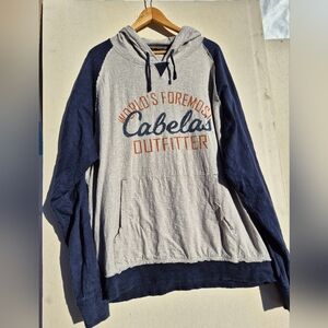 Cabela's 100% Cotton Long Sleeve Hooded Shirt Mens XL